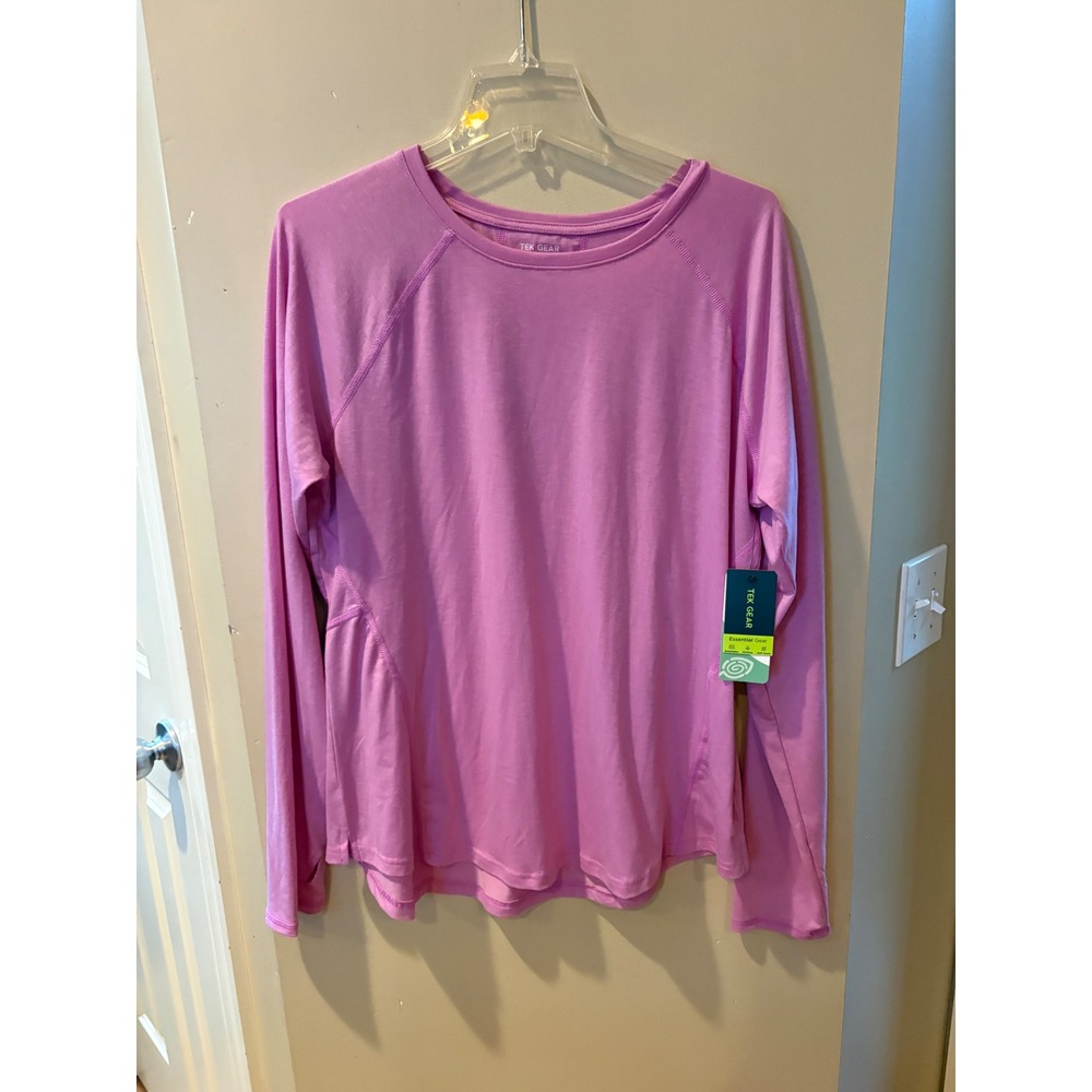Tek Gear Womens XL Maypop Purple Long Sleeve Active Top Tencel Blend NWT